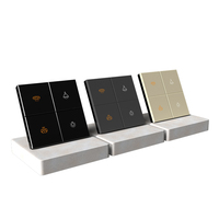 Système de connexion KNX standard européen interrupteur intelligent panneau d'interrupteur mural d'hôtel interrupteurs muraux KNX couvercle en plastique pour hôtel de bureau à domicile