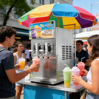 Machine à Margarita Commerciale 100L/h pour Boissons Gazeuses Congelées, Distributeur Automatique de Cocktails à Contrôle Indépendant pour Magasin