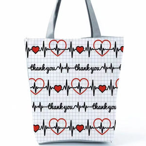Bolsa de Mano de Moda Personalizada con Dibujos Animados de Dentista, Doctor, Enfermera, Bolsas de Compras de Gran Capacidad, Artículos Estéticos para Mujer, Bolsa de Hombro Urbana - Product Image 1