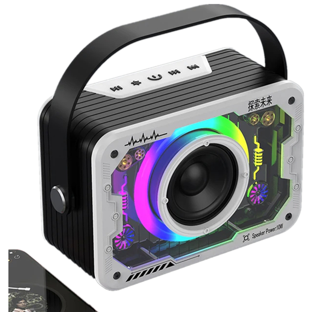 2023 New V9 Portable Home Party LED RGB Mini Speaker with Microphone BT Karaoke Set with Microphone