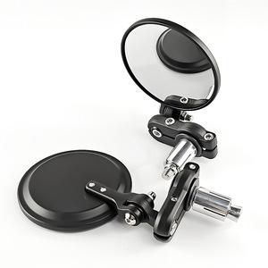 Espejo retrovisor plegable negro para motocicleta Qiangye, espejo para manillar para protección y seguridad - Product Image 1