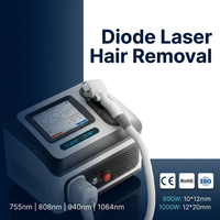 Vente directe usine : Épilateur laser diode 808 nm avec 100 millions de tirages, barres allemandes et refroidissement par glace pour nez et oreilles