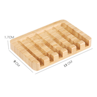 Prix usine Écologique Salle De Bains Savon Organisateur À La Main Vidange Porte-Savon Plateau En Bambou Naturel Porte-Savon Avec LOGO