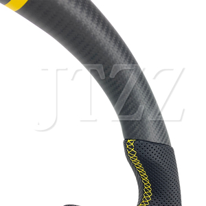 2008-2015 POUR Ford Mustang ST <span class=keywords><strong>RS</strong></span> GT 350 <span class=keywords><strong>500</strong></span> Jaune Personnalisé Cuir mat En Fiber De Carbone voiture Volant Automobile Intérieur - Product Image 3