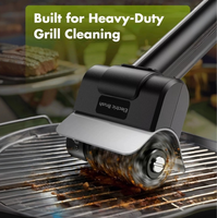Brosse de nettoyage électrique rotative pour barbecue, best-seller, élimine sans effort les aliments brûlés et les taches tenaces sur les grilles de barbecue