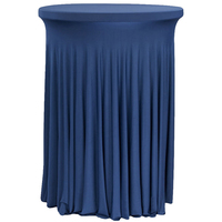 Housse de table élastique unie blanche/noire/rouge bordeaux 80*110 cm avec jupe en spandex ajustée