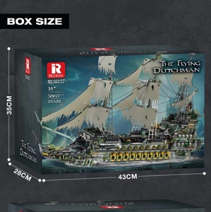 66010-66037 Barcos de Plástico ABS Modelo Barco Pirata Adornos Educativos Transfronterizos para Niños Ensamblaje de Partículas Pequeñas - Product Image 4