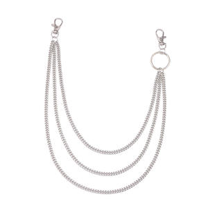 Cadena de Cintura Metálica Estilo Hip Hop, Cadena para Pantalones de Tres Capas de Aleación de Zinc, Estilo Punk para Uso Diario - Product Image 4