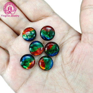 จัดส่งรวดเร็ว สวยงาม พลอยแอมโมไลต์สังเคราะห์ทรงเหลี่ยมขนาด 15 มม. 8 มม. แบบเจียระไนแบนด้านหลัง สีสวยงาม เหมาะสำหรับทำเครื่องประดับ - Product Image 2