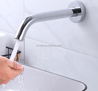 Yinada Mat Noir Capteur Bassin Robinet ElectricSensor Robinet Mural Salle De Bains Robinet Automatique