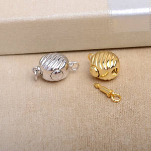 Accesorios de Plata S925 para Collar y Pulsera de Perlas, Cierre de Botón con Hebilla Diagonal 5650, Fornituras y Componentes de Joyería - Product Image 3