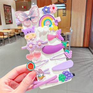 Juego de 14 Pinzas para el Cabello con Flores y Frutas para Niñas, Pinzas para el Cabello con Dibujos Animados, Accesorios para Niñas - Product Image 6