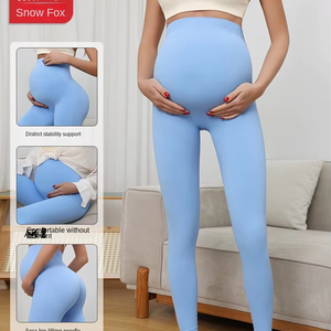 Offerta Speciale Transfrontaliera: Pantaloni Yoga Invernali a Vita Alta, Senza Cuciture, Traspiranti, per Donne in Gravidanza, <span class=keywords><strong>Abbigliamento</strong></span> <span class=keywords><strong>Premaman</strong></span> Tinta Unita - Product Image 1