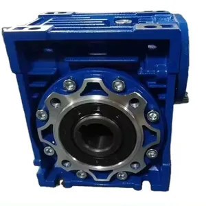 NRV050-40 EBD-3000 gearbox Worm RV kustom rasio 40:1 dengan poros input tanpa kunci menyesuaikan panjang poros keluaran tanpa kunci