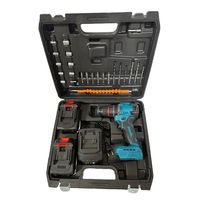 Perceuse à percussion sans fil 21V, 50N.m, perceuse électrique au lithium sans fil avec 24 accessoires, boîte à outils en plastique, OEM ODM OBM
