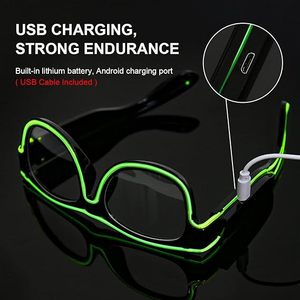 Biểu tượng tùy chỉnh Kính mát sáng, USB có thể sạc lại ánh sáng lên nhấp nháy Đảng Rave Kính mắt - Product Image 4