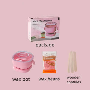 Kit de chauffe-cire facile à utiliser, nouveau modèle, avec haricots de cire, bâtonnets en bois, bandes de cire, machine chauffante économique pour l'épilation corporelle - Product Image 1
