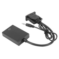 Câble convertisseur SYYTECH Full HD VGA mâle vers HDTV femelle, câble audio USB pour ordinateur PC DVD HD TV Accessoires