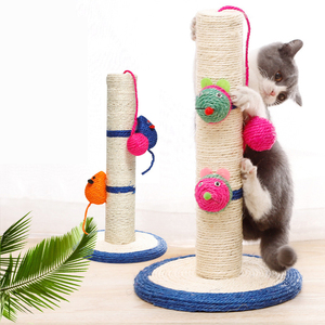 Hot Selling Grass Knit <b>Cat</b> Nail Trimmer Scratcher <b>Cat</b> <b>Scratch</b> <b>Post</b> <b>Cat</b> Playing <b>Post</b> - Product Image 3