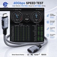 Produsen OEM/ODM LUNGKAY Kabel USB 4 Tipe C Male ke C Female 40Gbps 240W Industri Definisi Tinggi untuk Industri, Perdagangan