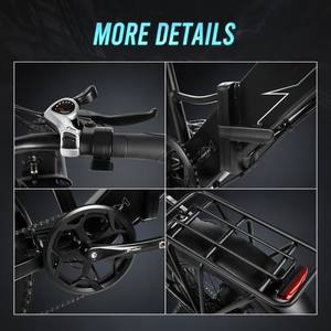 欧盟库存 LOTDM200-II 48V 13A 20"*4.0" 铝制电动混合自行车 欧洲仓库库存 胖胎折叠自行车 - Product Image 5