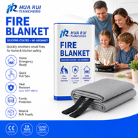 Couverture anti-feu en silicone sans œillets avec sangles de dégagement rapide