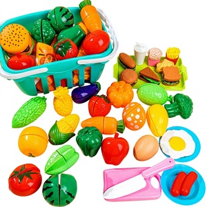 <span class=keywords><strong>Jouet</strong></span> de découpe de fruits en plastique, ensemble de <span class=keywords><strong>cuisine</strong></span> ludique unisexe pour enfants avec légumes et panier à gâteaux pour 0-3 ans - Product Image 1