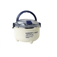 Boîte à lunch en acier inoxydable 304 de qualité alimentaire, bol à riz domestique avec couvercle, bol à soupe grande capacité, bol à nouilles instantanées portable pour étudiants