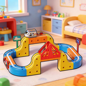 70 Pièces Circuit Magnétique de Voitures à Assembler Soi-même, Jouet Éducatif Créatif, Ensemble de Jeu de Véhicules de Construction pour l'Apprentissage Précoce des Enfants et le Jeu à Domicile - Product Image 5