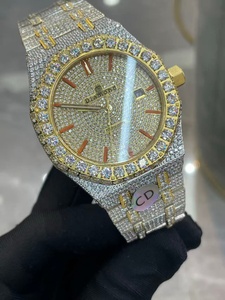 Montre mécanique de luxe en moissanite de qualité supérieure - entièrement sertie de diamants, or, acier inoxydable, montre de luxe pour homme, mode et affaires - Product Image 3