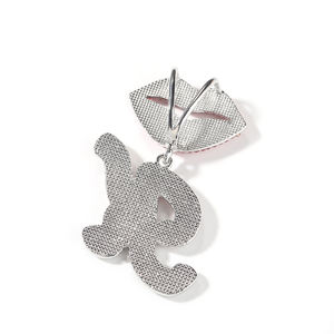 Gioielli alla moda Bijoux Femme Custom Pink Lips pendenti Shiny CZ Word Mixed Initial 26 Letter Alphabet pendenti collana - Product Image 2