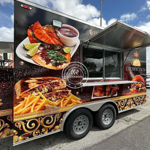 Chariot de vente ambulante en aluminium et fibre de verre de 3 m pour barbecue, glaces, café, frites et autres snacks de rue, personnalisable - Product Image 2