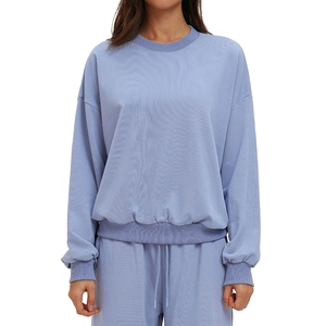 <span class=keywords><strong>Felpa</strong></span> <span class=keywords><strong>Girocollo</strong></span> da Donna in <span class=keywords><strong>Pile</strong></span> Autunno/Inverno a Maniche Lunghe Vestibilità Ampia Traspirante Eco-Friendly Poliestere/Cotone ODM Frontale - Product Image 3