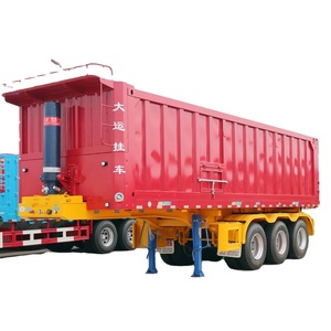 Dayun <span class=keywords><strong>9</strong></span> mét van phẳng phía sau <span class=keywords><strong>Dump</strong></span> bán Trailer cho xe tải 40 tấn trở lại tự xả Dumper bán Trailer - Product Image 3