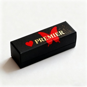 Luxury Elegant Rigid Cardboard <b>Lipstick</b> Gift Box <b>Custom</b> Embossed Cosmetic Packaging Biodegradable Recycled Sponge Lined Beauty - Product Image 4