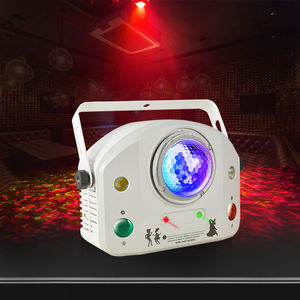 LED 4 en 1 Patrón de agua estroboscópico láser etapa luz Disco fiesta luz Club estroboscópica Bola de discoteca giratoria - Product Image 3