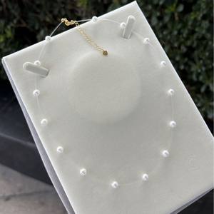 Collar de Perlas Blancas Australianas de Alta Calidad, 7-8 mm, Sin Núcleo, Tamaño Clásico, con Brillo Blanco, Círculo Perfecto, Menor - Product Image 3