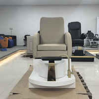 Équipement haut de gamme pour salon de manucure, base de rangement en bois, chaise de pédicure pour soins des pieds, banc de pédicure moderne pour spa avec pompe de vidange