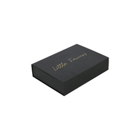 Boîte cadeau en carton rigide noir mat personnalisée avec gaufrage, aimants, pour cosmétiques, pinceaux de maquillage, crème pour les yeux, éponge, insert en mousse
