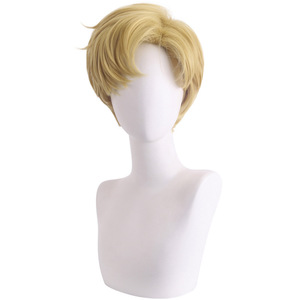 Peluca de Cosplay Ainizi de 28 cm, Corta, Amarillo Oscuro, de Sailor Moon Tenoh <span class=keywords><strong>Haruka</strong></span>, para Hombre - Product Image 2