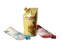 Pochettes souples personnalisées anti-humidité avec bec verseur pour savon liquide, détergent lessive, en Mylar plastique, 350ML 500ML 1L 2L