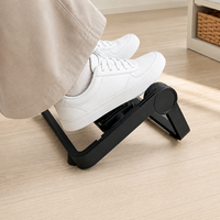 Repose-pieds ergonomique Twinco sous le bureau, hauteur réglable, repose-pieds pliable inclinable avec pieds en caoutchouc antidérapants