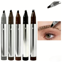 Crayon à sourcils multi-pointes waterproof personnalisé pour des traits naturels et effet poil à poil, idéal pour les sourcils clairsemés