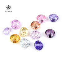 Wangfu bijoux en gros laboratoire créé brillant coupe L-améthyste couleur zircon cubique lâche CZ pierre traité thermiquement couleur jeu/feu