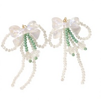 Accessoires de manchette perlés faits main en résine, style Mori, irisés, à petites fleurs, avec nœud à pompons, sportifs, collection Printemps/Été, vente en gros