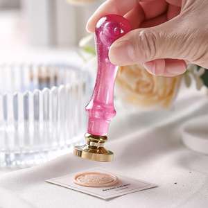 Sceau à cire à bulles à long manche, en plastique, multicolore, fournitures d'artisanat, style moderne - Product Image 5