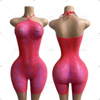ELITES Vente en gros de haute qualité Combinaison ouverte à l'entrejambe Vêtements de danse sexy en gaze pour femmes