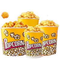 Gobelet en papier artisanal à paroi unique jetable écologique pour pop-corn petite boîte d'emballage à utiliser pour les biscuits jetables muraux