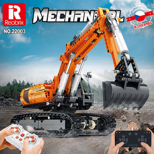 Zhenzhuan 22003 Modèle de blocs de construction d'excavatrice d'ingénierie, jouet électrique télécommandé pour garçons, blocs de construction à assembler - Product Image 2