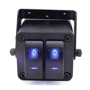 Caja de Control de Panel de interruptor basculante Jeep de 2 bandas, luz LED impermeable de 12V, interruptor automático de encendido y apagado, Industrial para coche, barco, camión